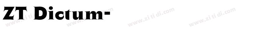 ZT Dictum字体转换